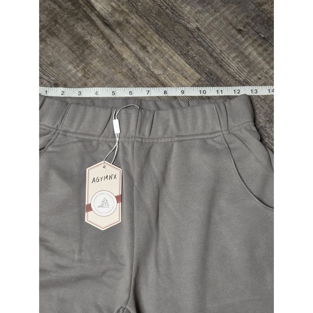 AGYMNX Grey Sweatpants Small NWT Wide Leg Lounge Yoga Athletic Pants Pockets S - Picture 2 of 7